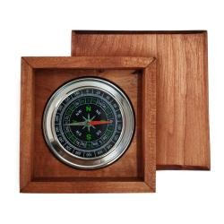 Bússola em Caixa de Madeira Personalizada