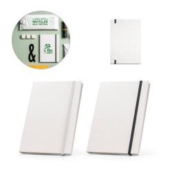 Caderno A5 produzido através de pacotes de leite reciclados para Brindes