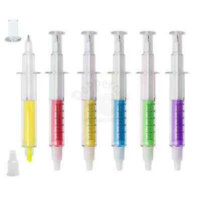 Caneta Marca Texto Formato Seringa Para Brinde Corporativo